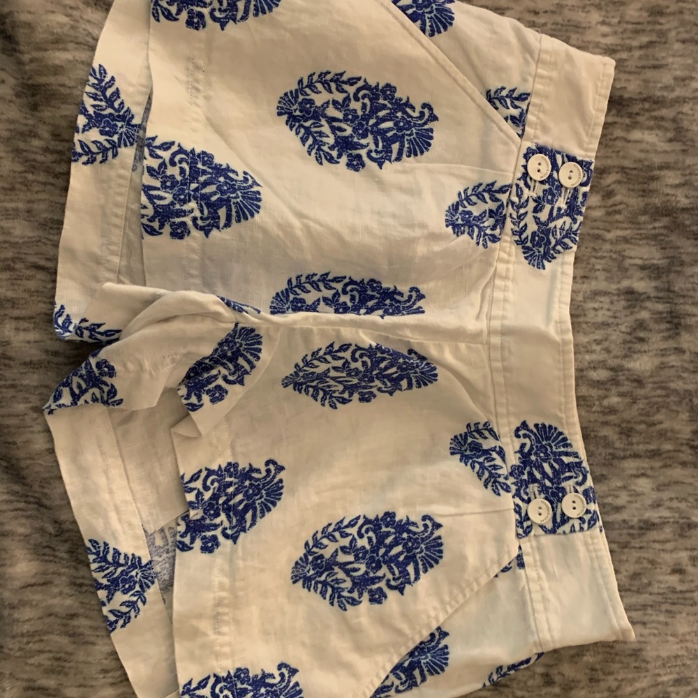 Blue and white shorts
